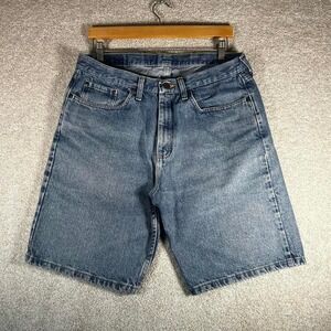 Vintage wrangler blue light wash essential denim jean shorts jorts Size 34
